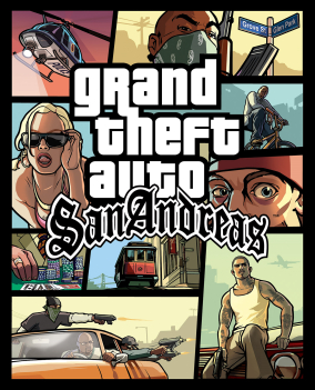 Arte de San Andreas com personagens do jogo